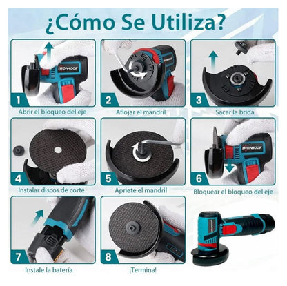 KIT PULIDOR INALÁMBRICO 3 EN 1: CORTADORA, AMOLADORA Y PULIDORA +  ¡REGALOS EXCLUSIVOS LIMITADOS!